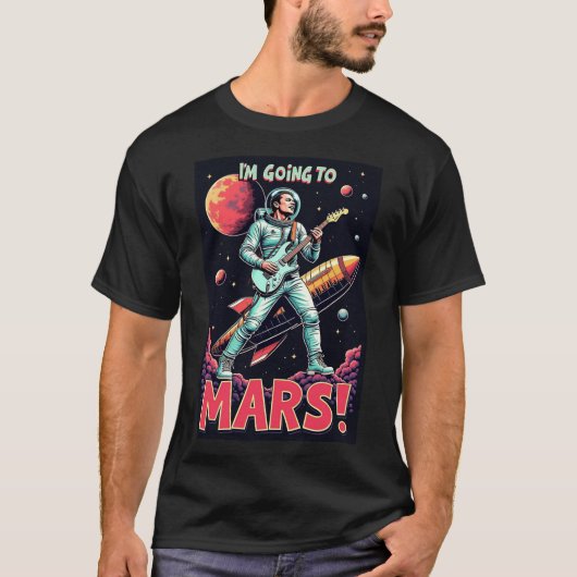 Afscheidscadeaus Grafisch ontwerp Ik Ga Naar Mars T-shirt (Voorkant)