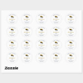 Afscheidsceremonie 2026 Script Save the Date Grad  Ronde Sticker (Vel)