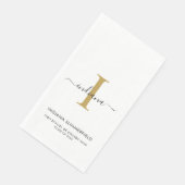 Afscheidsceremonie Monogram Naam Script Feest Servet (Hoek)