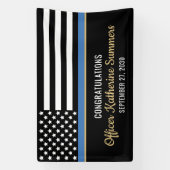 Afscheidsceremonie Politieagent Rechtshandhaving Spandoek (Verticaal)