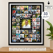 Afscheidscollage 55 Foto Persoonlijk Poster