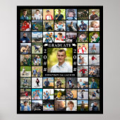 Afscheidscollage 55 Foto Persoonlijk Poster (Voorkant)