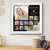 Afscheidscollage K-12 met eigen schoolkleuren Poster