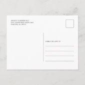 Afscheidscollage Script Afstudeerfeest 2026 Uitnodiging Briefkaart (Achterkant)