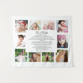 Afscheidsdag 10 Foto Naar Dochter Sentimenteel Wandkleed (Voorkant (horizontaal))