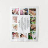 Afscheidsdag 10 Foto Naar Dochter Sentimenteel Wandkleed (Voorkant)