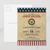 Afscheidsfeest van de Amerikaanse marine - Recruit Briefkaart (Voorkant / Achterkant)