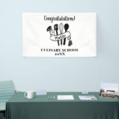 Afscheidsfeest van de kookschool spandoek (Beurs)