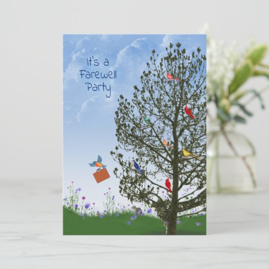 Afscheidsfeest voor collega kaart (Staand voorkant)