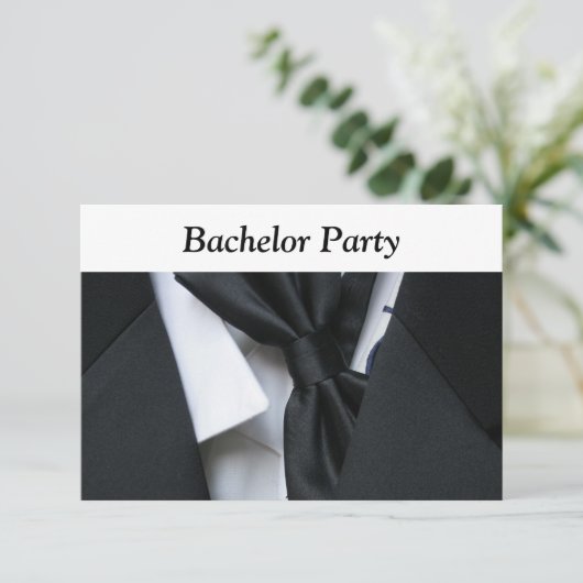 Afscheidsfeest voor de bruidegom kaart (Staand voorkant)