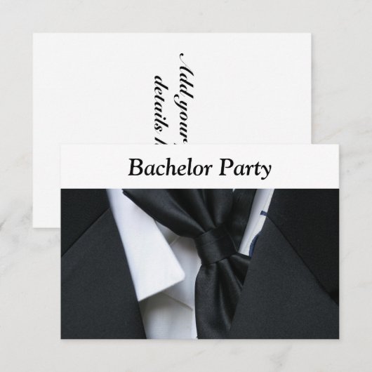 Afscheidsfeest voor de bruidegom kaart (Voorkant / Achterkant)