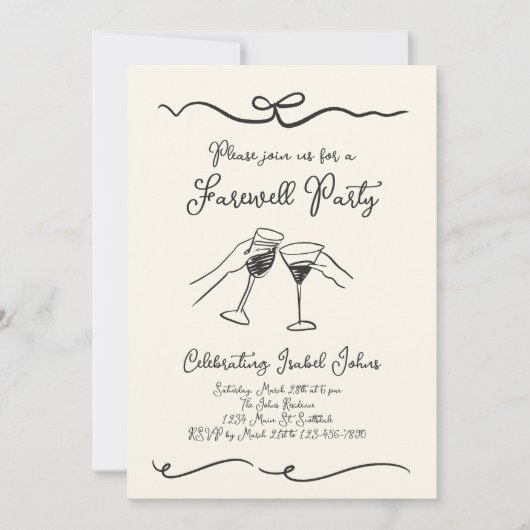 Afscheidsfeest voor vrouw of Man Kaart (Voorkant)