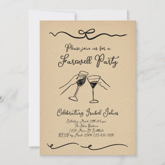 Afscheidsfeest voor vrouw of Man Kaart (Voorkant)