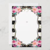 Afscheidsfeest, zwart-wit afscheidsfeest kaart (Achterkant)