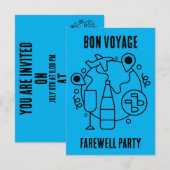 Afscheidsfeestje uitnodigen RSVP kaartje (Voorkant / Achterkant)
