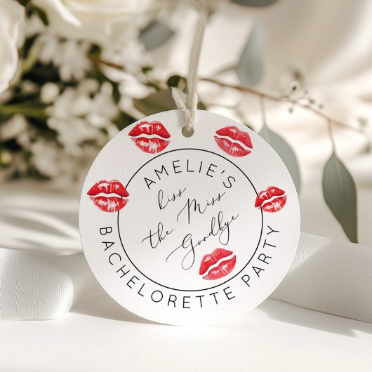 Afscheidsfeestje voor de bruid bedankjes labels