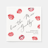 Afscheidsfeestje voor de bruid: Kus de juffrouw ge Servet (Voorkant)