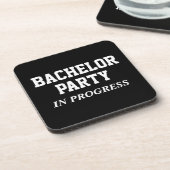 Afscheidsfeestje Voor De Bruidegom In Uitvoering Bier Onderzetter (Linkerzijde)