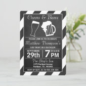 Afscheidsfeestje voor vrijgezellen met Cheers & Be Kaart (Staand voorkant)