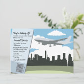 Afscheidsfeestuitnodiging afnemen kaart (Staand voorkant)