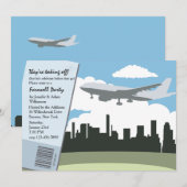 Afscheidsfeestuitnodiging afnemen kaart (Voorkant / Achterkant)