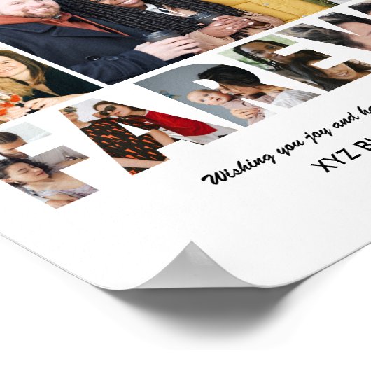 Afscheidsfoto Collage Gepensioneerde collega Poster (Hoek)