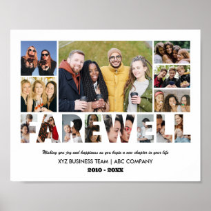 Afscheidsfoto Collage Gepensioneerde collega Poster