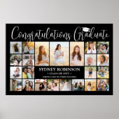 Afscheidsgala Gefeliciteerd 23 Foto Collage Modern Poster (Voorkant)