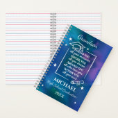 Afscheidsgala middelbare school met naam en jaar notitieboek (Binnen)