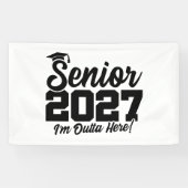 Afscheidsgedachte voor de eindexamenklas van 2027 spandoek (Horizontaal)