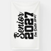 Afscheidsgedachte voor de eindexamenklas van 2027 spandoek (Verticaal)