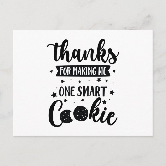 Afscheidsgeschenk Dankbare Leraar Waardering Cooki Briefkaart (Voorkant)