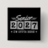 Afscheidsgeschenk Einstufung Jaar Afstudeerklas 20 Vierkante Button 5,1 Cm (Voorkant)