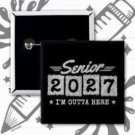Afscheidsgeschenk Einstufung Jaar Afstudeerklas 20 Vierkante Button 5,1 Cm