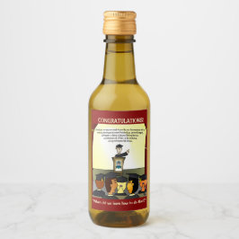 Afscheidsgeschenk kaart wijn etiket