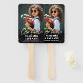 Afscheidsgeschenk of diploma-uitreiking of feestve handwaaier (Voorkant en achterkant)