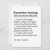 Afscheidsgeschenk voor uw vertrekkende collega bedankkaart (Voorkant)