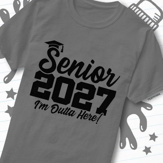 Afscheidsgrap voor de klas van 2027 t-shirt