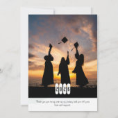 Afscheidsgroet Afgestudeerd Meisje 2026 Kaart (Achterkant)