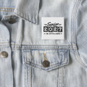 Afscheidsgroet Afstudeerklas 2027 Vierkante Button 5,1 Cm (In situ)