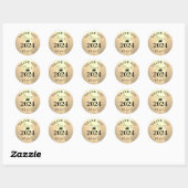 Afscheidsgroet THANK YOU Naam Scenarionummer Jaarg Ronde Sticker (Vel)