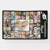 Afscheidsgroeten Naam 62 Foto Collage Spandoek (Horizontaal)