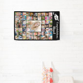 Afscheidsgroeten Naam 62 Foto Collage Spandoek (Insitu)
