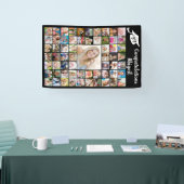 Afscheidsgroeten Naam 62 Foto Collage Spandoek (Beurs)