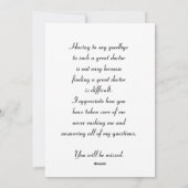 Afscheidskaart met goede wensen Flat Card Feestdagenkaart (Achterkant)