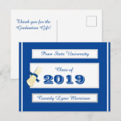 Afscheidskaarten Blauwwit Briefkaart (Voorkant / Achterkant)