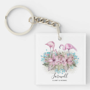 Afscheidskaarten voor flamingo's Vaarwel Geschenke Sleutelhanger