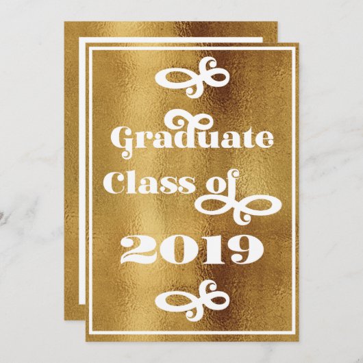 Afscheidsklas 2019 Retro Afscheidsfeest Kaart (Voorkant / Achterkant)