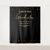 Afscheidsklas 2024 Afgestudeerden Namen Custom Wandkleed (Voorkant)