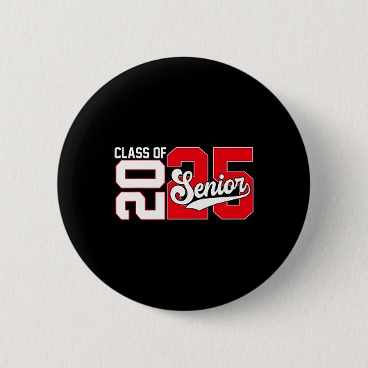 Afscheidsklas 2025 Afstuderen 2025 Terug naar scho Ronde Button 5,7 Cm (Voorkant)